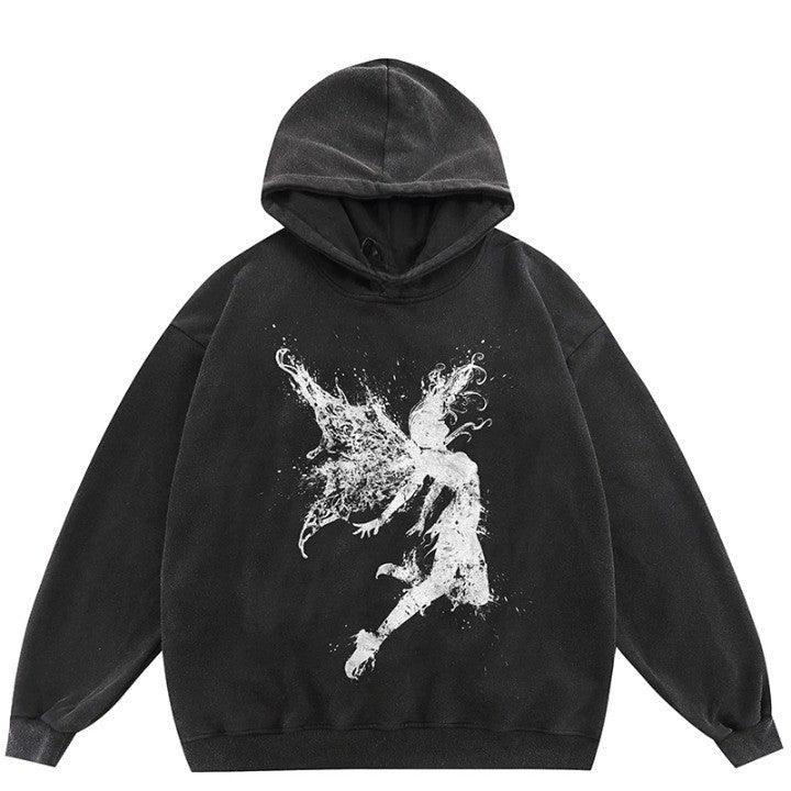 Y2K Angel Graphic Oversized Hoodie