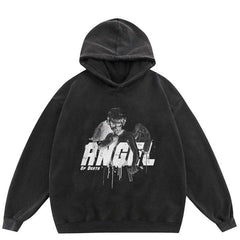 Y2K Angel Graphic Oversized Hoodie