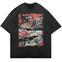 Y2K Anime Eyes Print Oversize T-Shirt