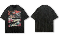 Y2K Anime Eyes Print Oversize T-Shirt
