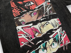 Y2K Anime Eyes Print Oversize T-Shirt