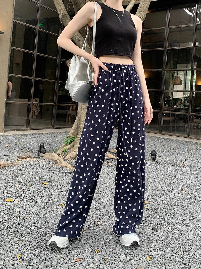 Y2k Cute Dog Footprint Aesthetic Pant