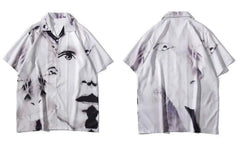 Y2K Eye Graphic Print Punk Shirt