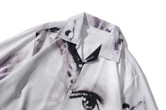 Y2K Eye Graphic Print Punk Shirt