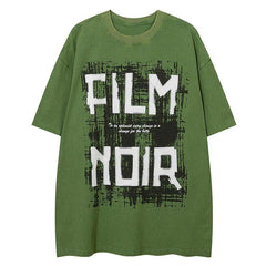 Y2k FILM NOIR Letter Printed T-Shirts