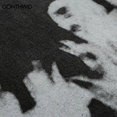 Y2K Mirror Reflection Oversize Hoodie