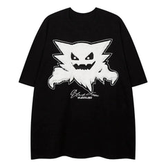 Y2K Ghost Patchwork Oversized T-Shirt