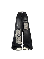 Y2k Gothic Black Ripped Jean