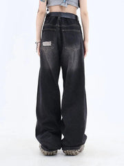 Y2k Gothic Black Ripped Jean