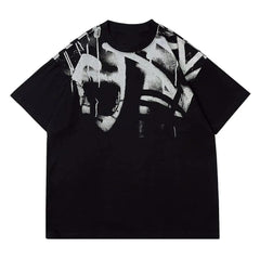 Y2K Gothic Graffiti Graphic T-Shirt