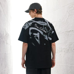 Y2K Gothic Graffiti Graphic T-Shirt