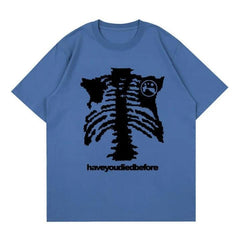 Y2K Gothic Printed Skull Oversized T-Shirt