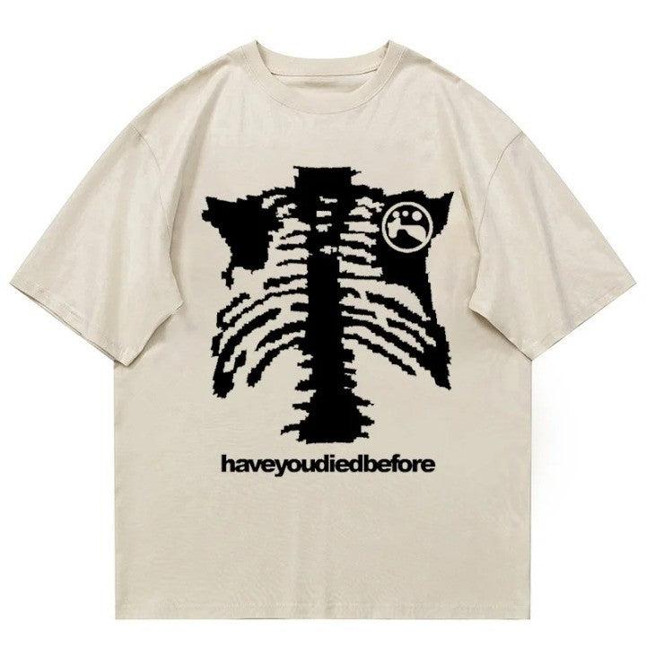 Y2K Gothic Printed Skull Oversized T-Shirt