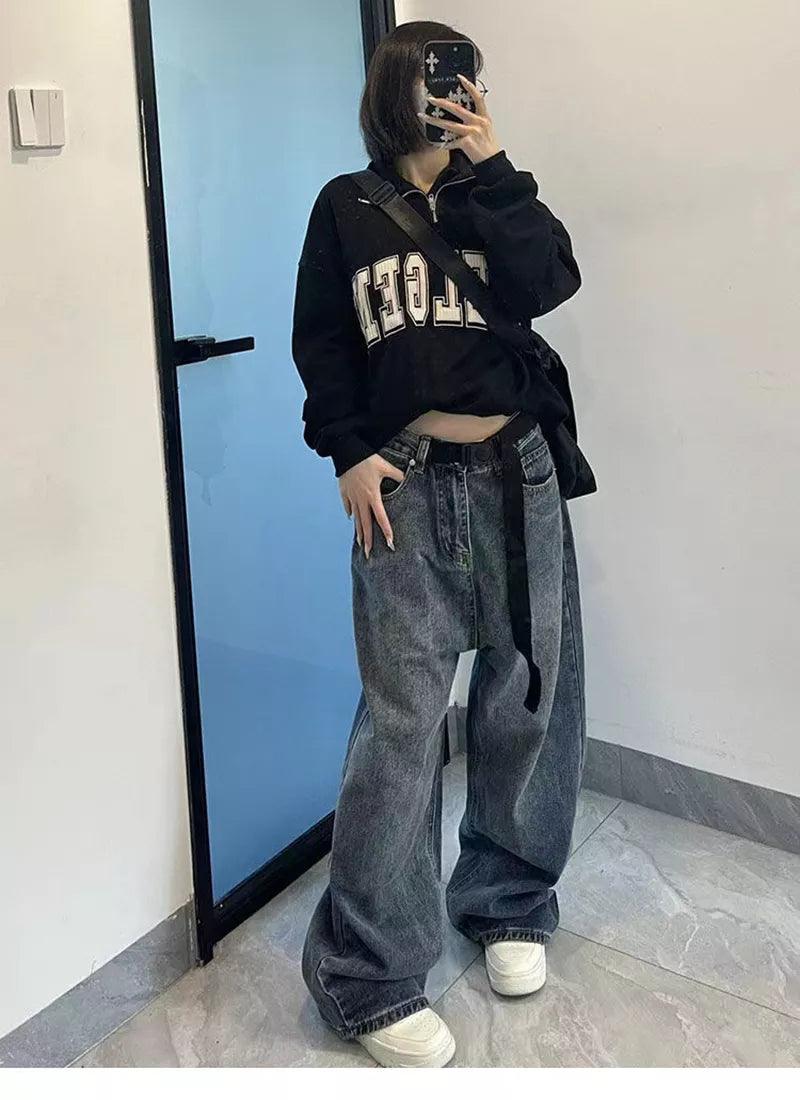 Y2K Harajuku Baggy Femme Jeans