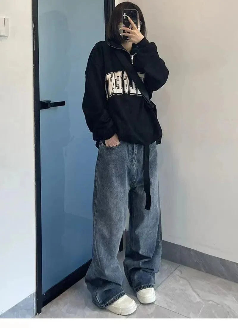Y2K Harajuku Baggy Femme Jeans