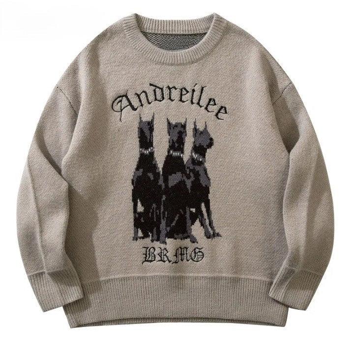 Y2K Knitted Doberman Dog Sweaters