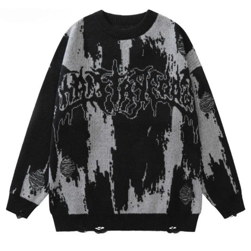 Y2K Knitted Punk Hipster Gothic Sweater