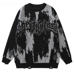 Y2K Knitted Punk Hipster Gothic Sweater