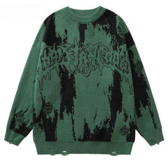 Y2K Knitted Punk Hipster Gothic Sweater