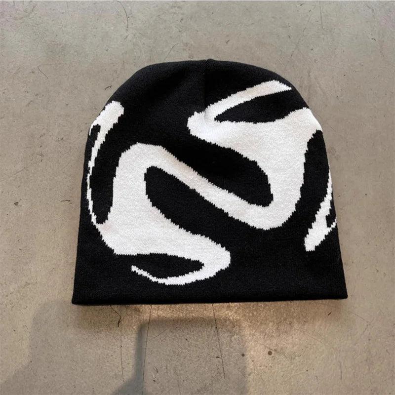 Y2K Knitting Beanies Goth Tooth Cap