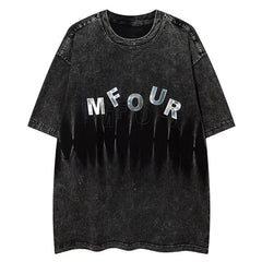 Y2K Letter Print Distressed T-Shirt