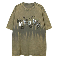 Y2K Letter Print Distressed T-Shirt