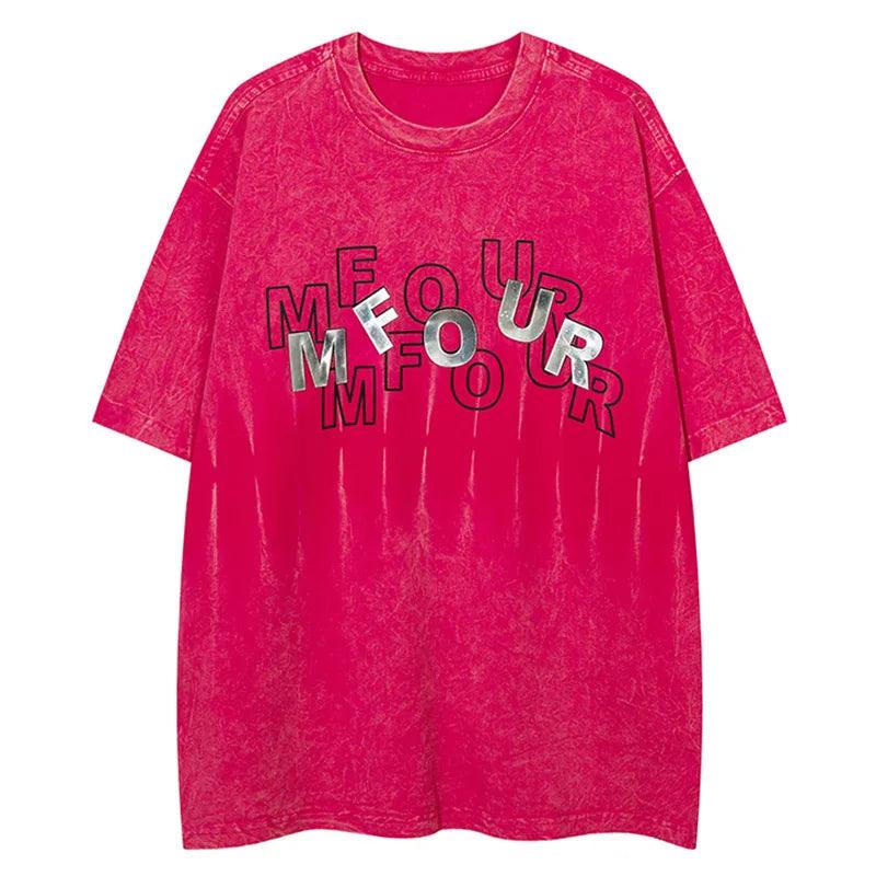 Y2K Letter Print Distressed T-Shirt