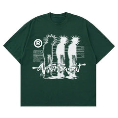 Y2k Oversized Graphic Print Shadow T-Shirt