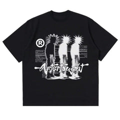 Y2k Oversized Graphic Print Shadow T-Shirt