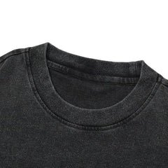 Y2K Purple Graphic Horror Castle T-Shirt