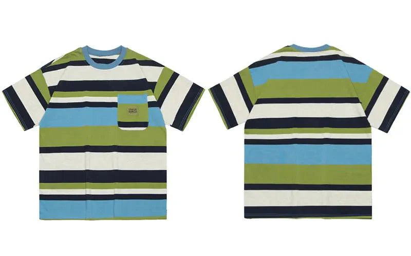 Y2K Retro Red Blue Rainbow T-Shirt