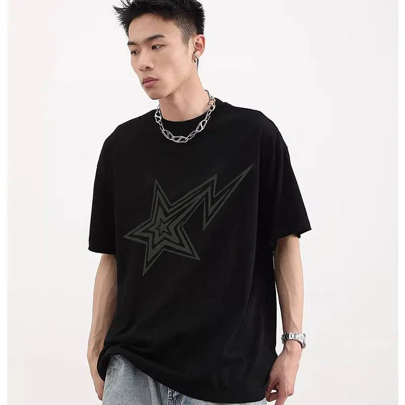 Y2K Retro Star Oversized T-Shirt