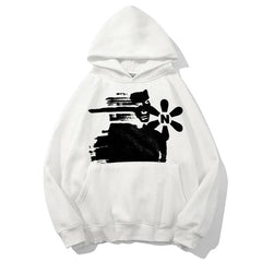 Y2K Shadow Printed Oversized Hoodie