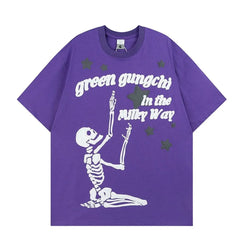 Y2K Skeleton Graphic T-Shirt