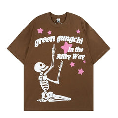 Y2K Skeleton Graphic T-Shirt