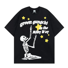 Y2K Skeleton Graphic T-Shirt