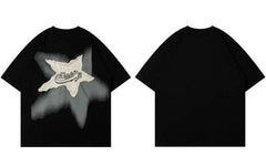 Y2K Star Splicing Oversized T-Shirt