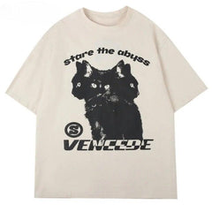 Y2K Staring Cat T-Shirt