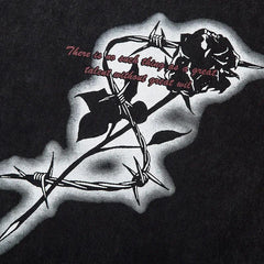 Y2K Thorn Rose Print T-Shirt