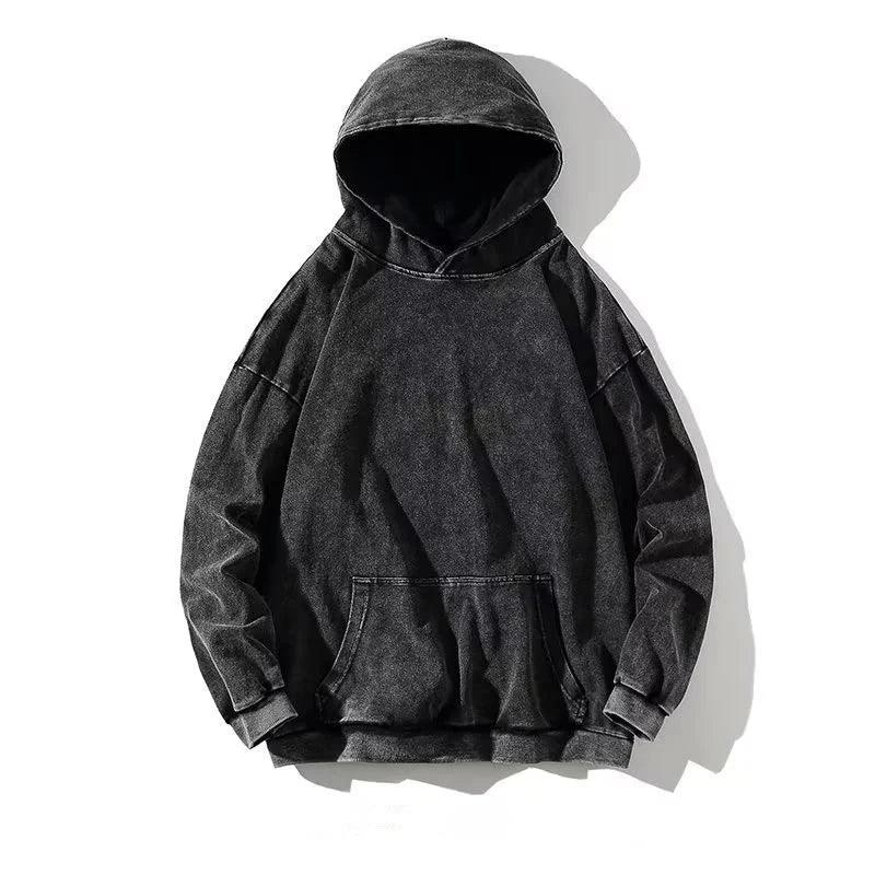 Y2K Vintage Black Wash Hoodie