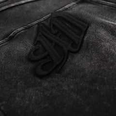 Y2K Vintage Washed Black Hoodie