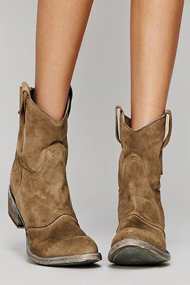 Wild Flat Heel Short Boots