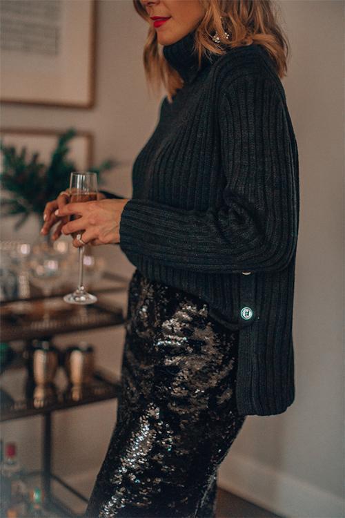 Sequin Party Midi Skirt