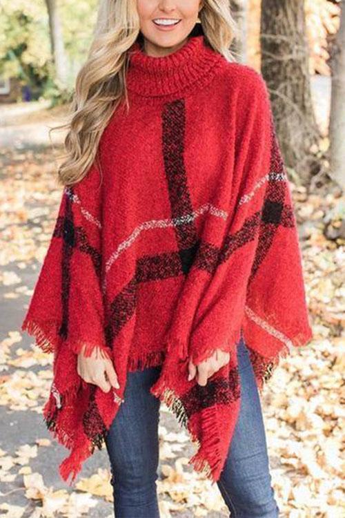 Burberry Print Cloak Poncho Sweater