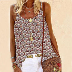 Bohemian Print Strappy Camisole