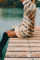 Round Neck Loose Knit Retro Sweater