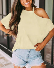 Cold One Shoulder Cotton T-shirt