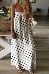 Bohemian Polka Dot Print Sling Dress