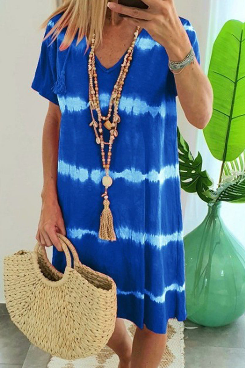 Tie Dye Plus Size Midi Dress