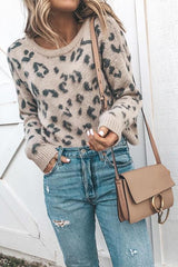 Chic Leopard Print Sweater